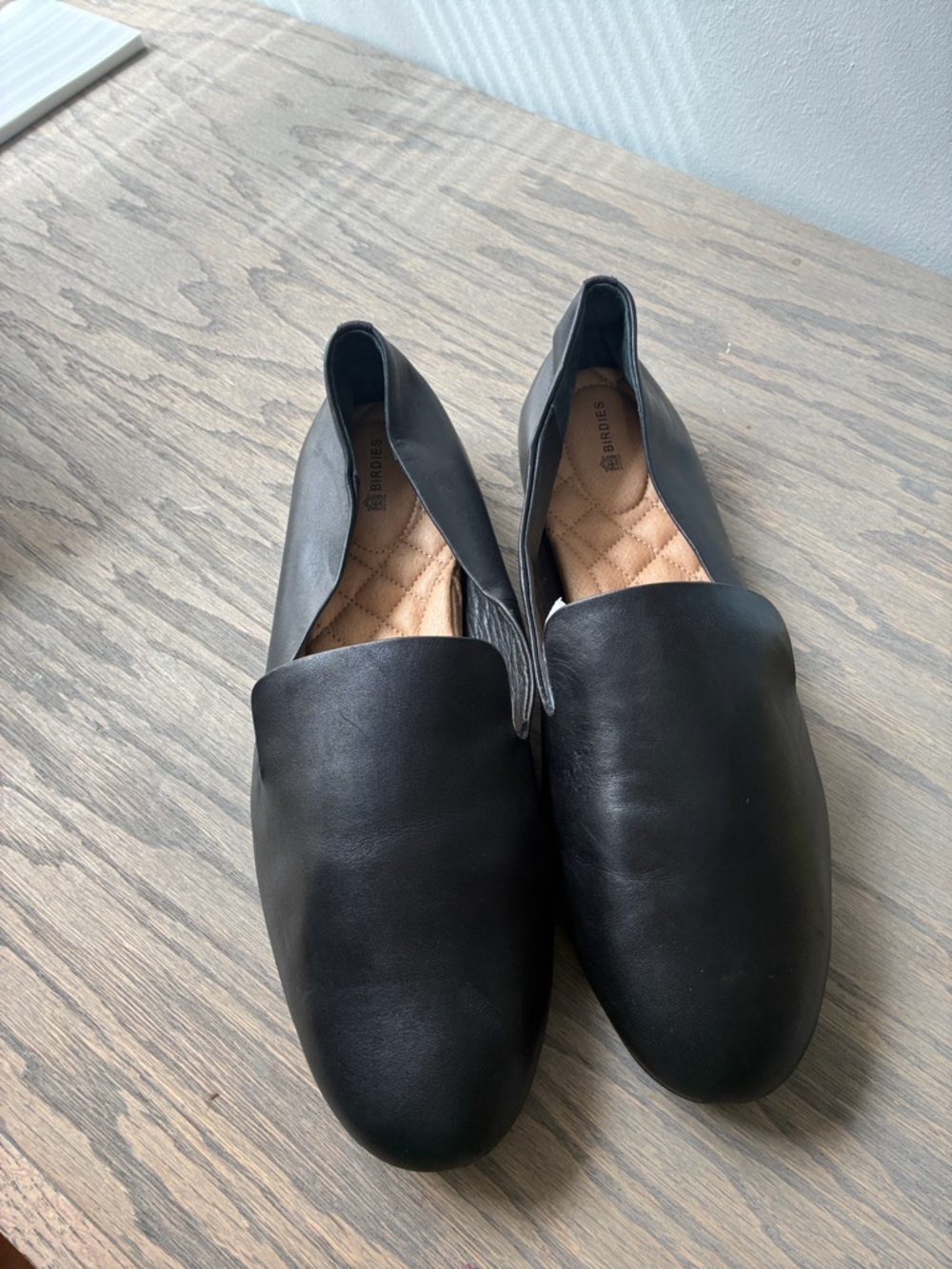 Birdies The Starling Black Leather Loafers Classic Minimalist size 12 - Picture 3 of 9